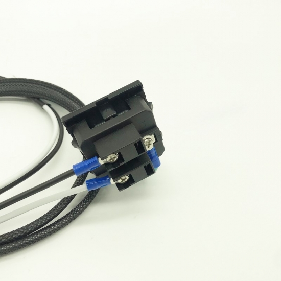 Black Panel Mount Receptacle Power Cable Harness